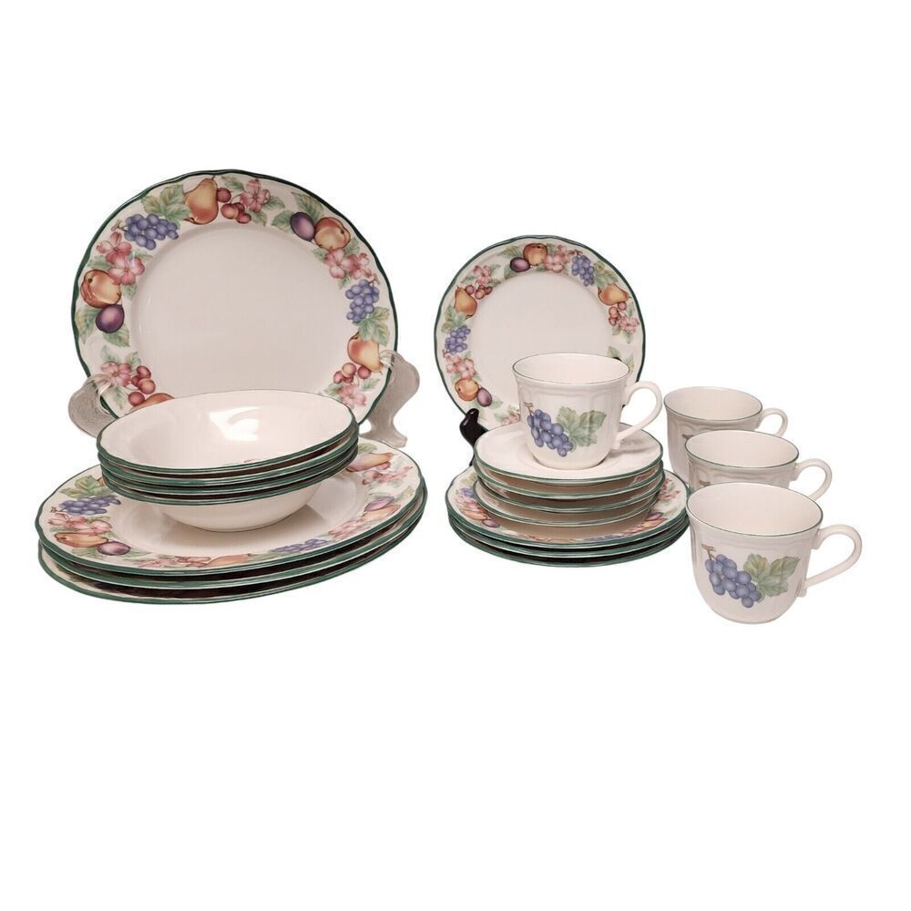 Epoch Market Day (by Noritake) Salad Plates Fruit Border 20